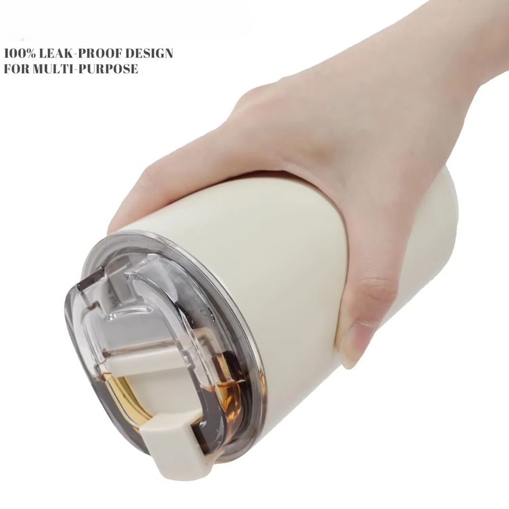 Milk White Insulating Travel Mug – Stainless Steel Thermos Flask-Nora Luxe