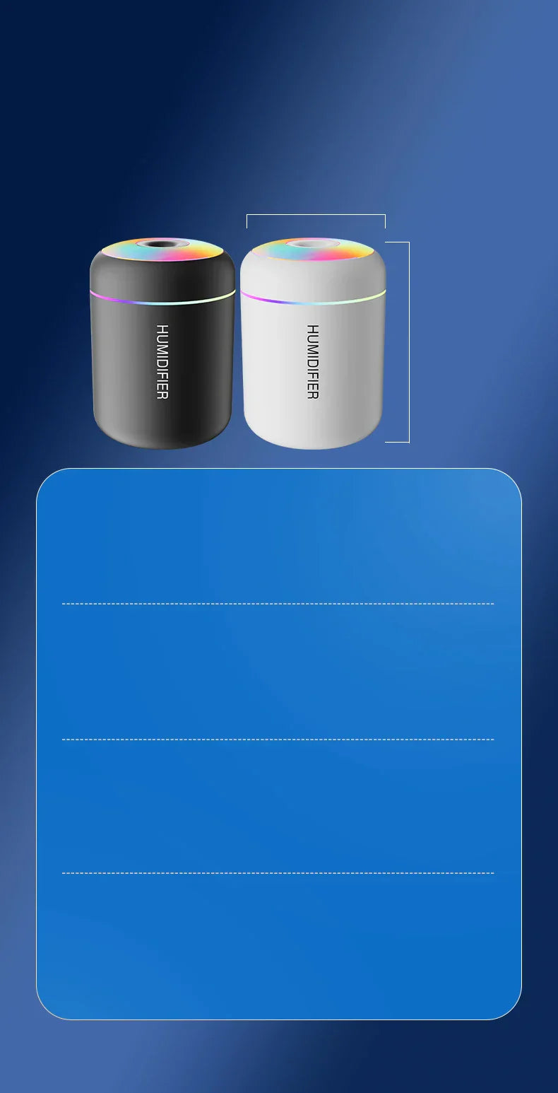 MINI AIR HUMIDIFIER WITH AROMATHERAPY - USB POWERED - PERFECT FOR CAR AND BEDROOM-White-Nora Luxe