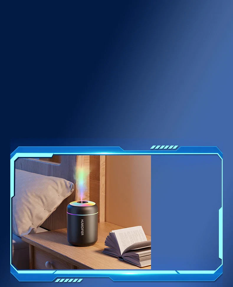 MINI AIR HUMIDIFIER WITH AROMATHERAPY - USB POWERED - PERFECT FOR CAR AND BEDROOM-White-Nora Luxe