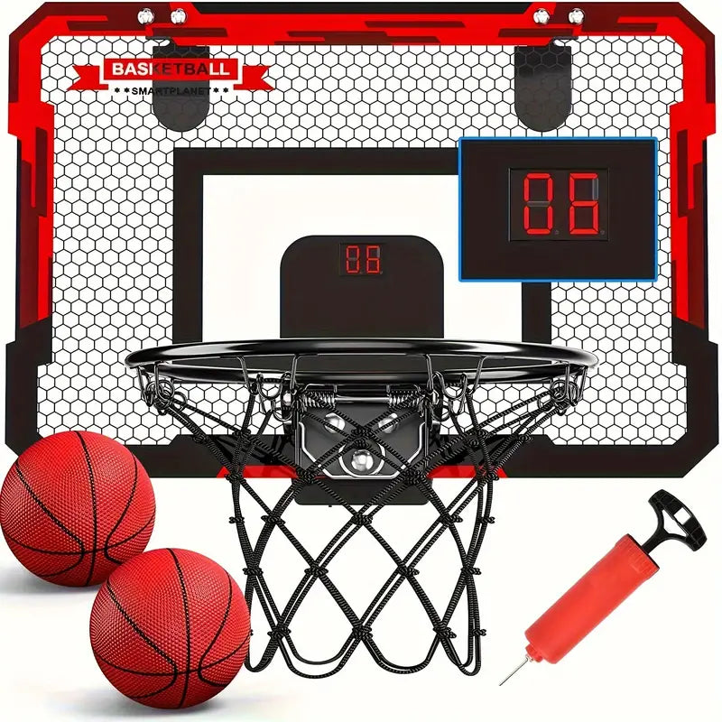 Mini Basketball Hoop with Electronic Scoreboard - BouncePro-Nora Luxe