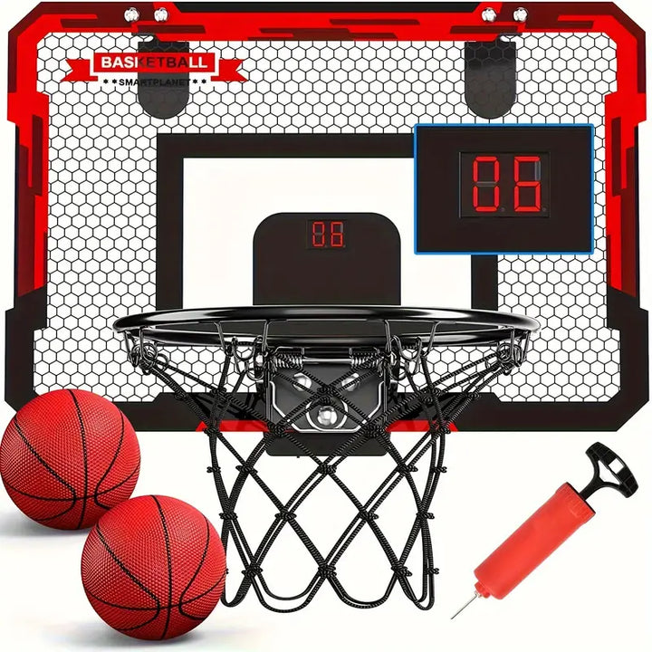 Mini Basketball Hoop with Electronic Scoreboard - BouncePro-Nora Luxe