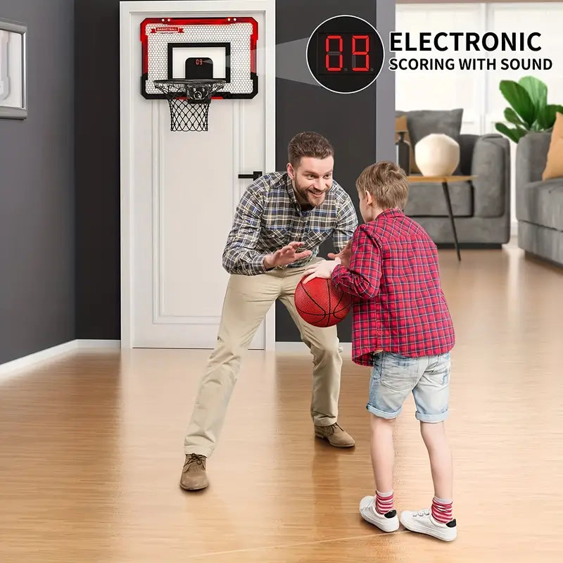 Mini Basketball Hoop with Electronic Scoreboard - BouncePro-Nora Luxe