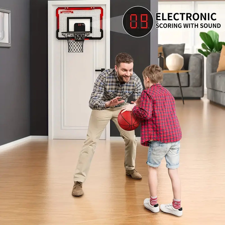 Mini Basketball Hoop with Electronic Scoreboard - BouncePro-Nora Luxe