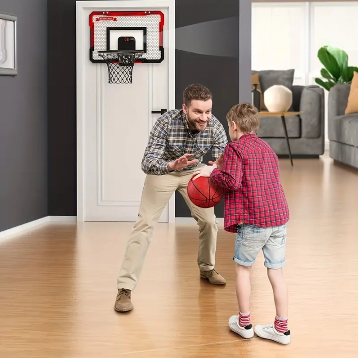 Mini Basketball Hoop with Electronic Scoreboard - BouncePro-Nora Luxe