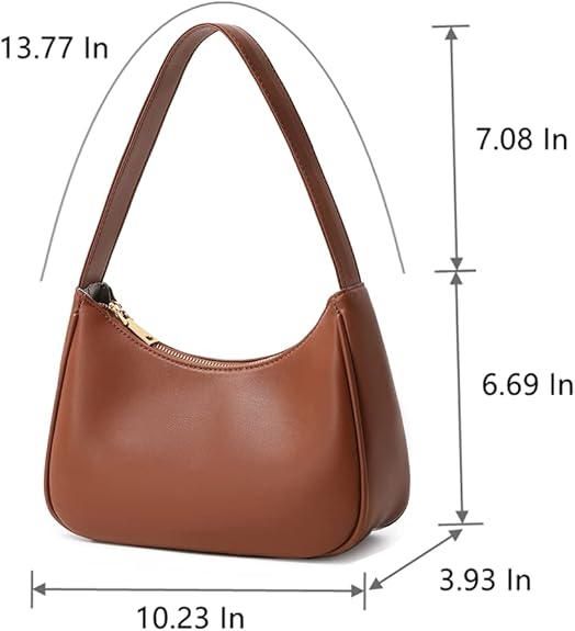 Mini Hobo Bag with Zipper - Sabrina-Black-Nora Luxe