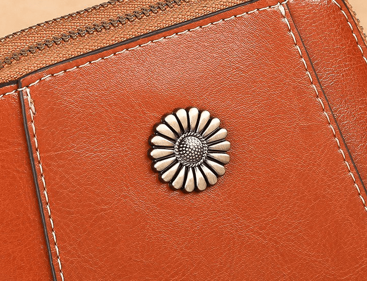 Mini Learning Crossbody Bag with Floral Detail - Liora-Brown-Nora Luxe