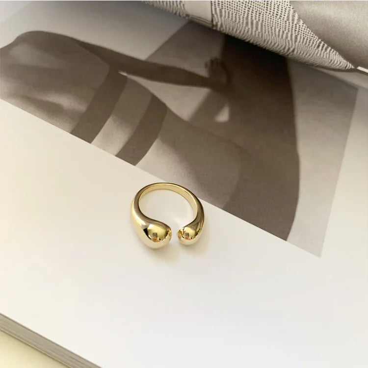 Minimalist Adjustable Ring - Elise-Gold-Nora Luxe
