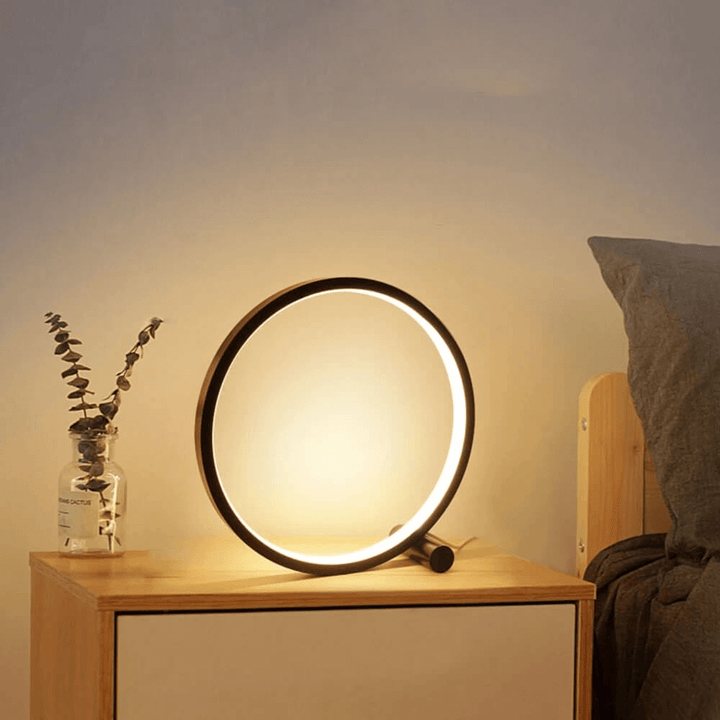 Minimalist Dimmable Table Lamp - EclipseAura Lamp-Black-Clear White-Touch-Nora Luxe