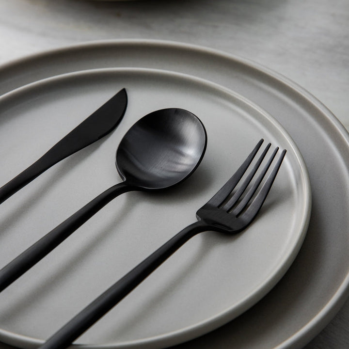 Minimalistic Cutlery for Modern Tables - PureSet-Matte Gold-Set for 4 people (20 pieces)-Nora Luxe