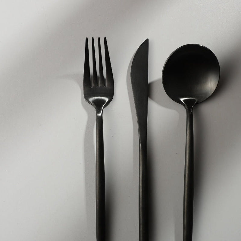 Minimalistic Cutlery for Modern Tables - PureSet-Matte Gold-Set for 4 people (20 pieces)-Nora Luxe
