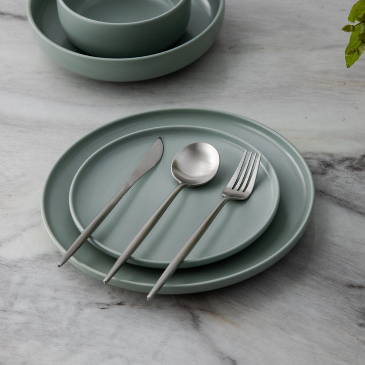Minimalistic Cutlery for Modern Tables - PureSet-Matte Gold-Set for 4 people (20 pieces)-Nora Luxe