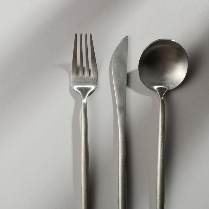 Minimalistic Cutlery for Modern Tables - PureSet-Matte Gold-Set for 4 people (20 pieces)-Nora Luxe