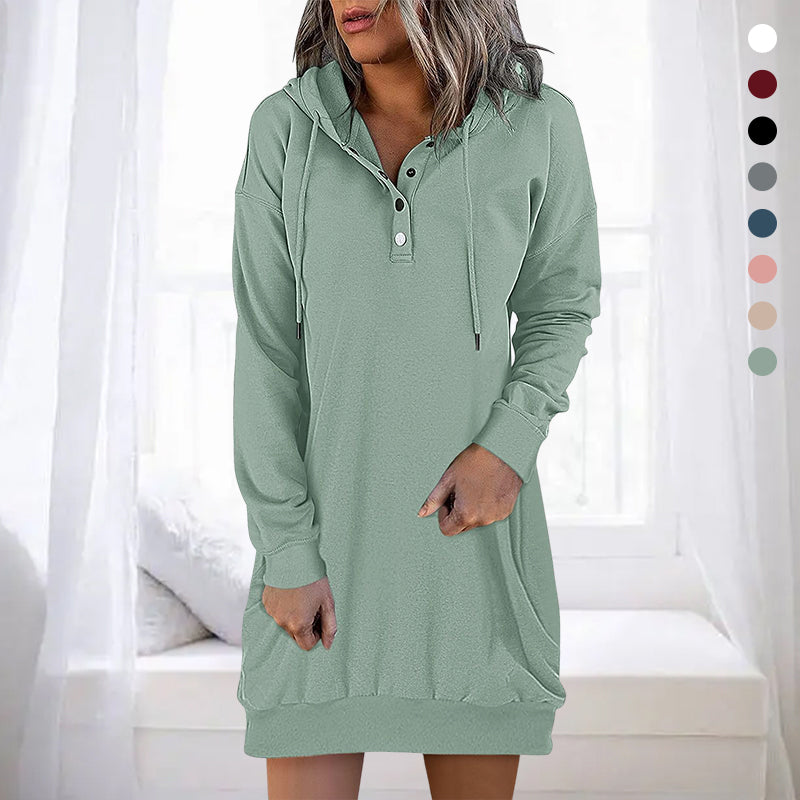 Minimalistic Long Women's Hoodie – Valeria-Pink-S-Nora Luxe