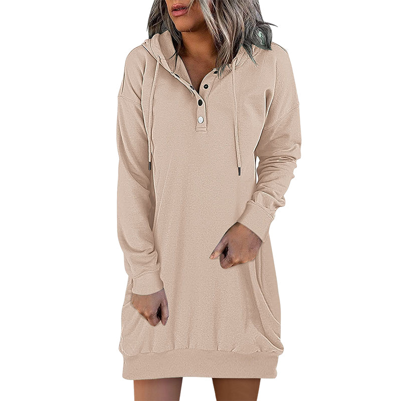 Minimalistic Long Women's Hoodie – Valeria-Pink-S-Nora Luxe