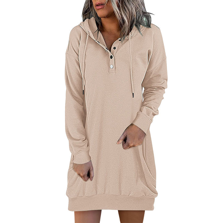 Minimalistic Long Women's Hoodie – Valeria-Pink-S-Nora Luxe