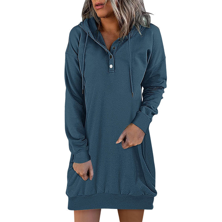 Minimalistic Long Women's Hoodie – Valeria-Pink-S-Nora Luxe