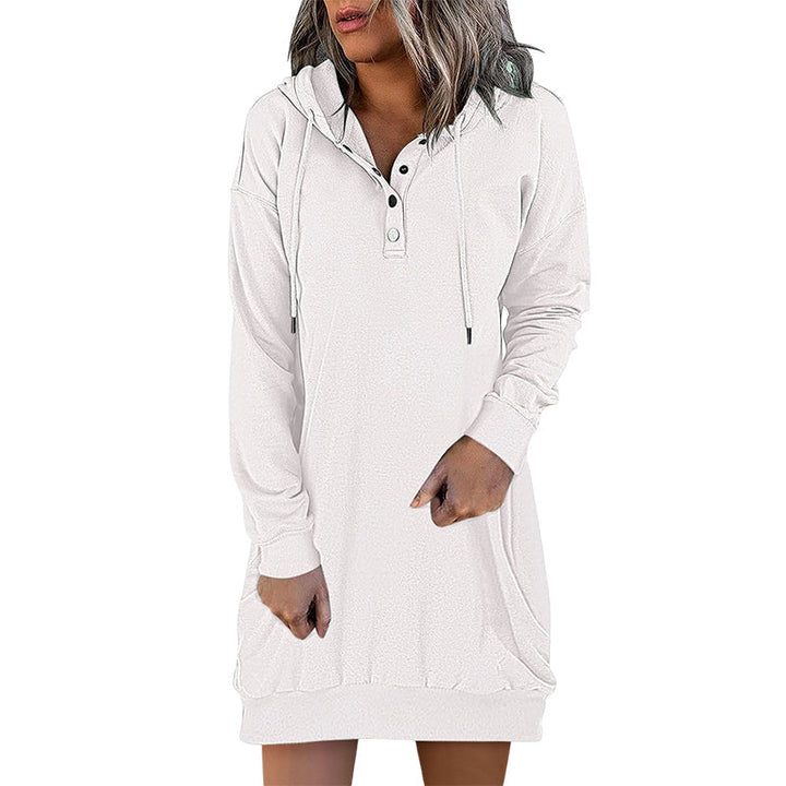 Minimalistic Long Women's Hoodie – Valeria-Pink-S-Nora Luxe