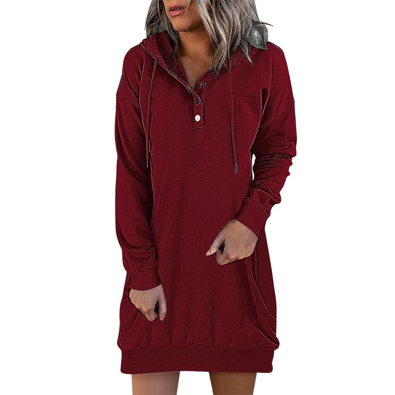 Minimalistic Long Women's Hoodie – Valeria-Pink-S-Nora Luxe