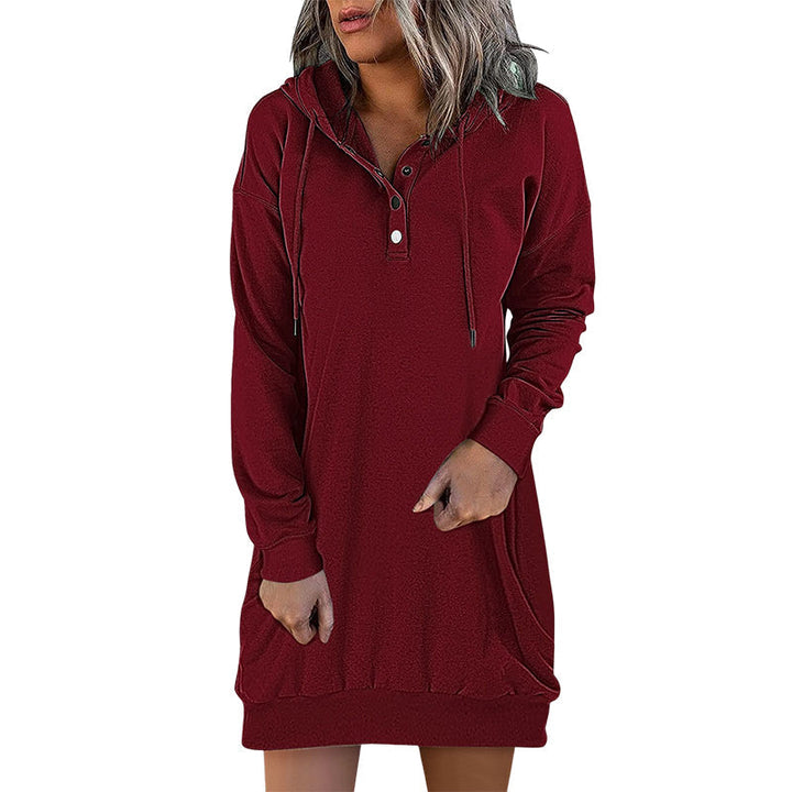 Minimalistic Long Women's Hoodie – Valeria-Pink-S-Nora Luxe