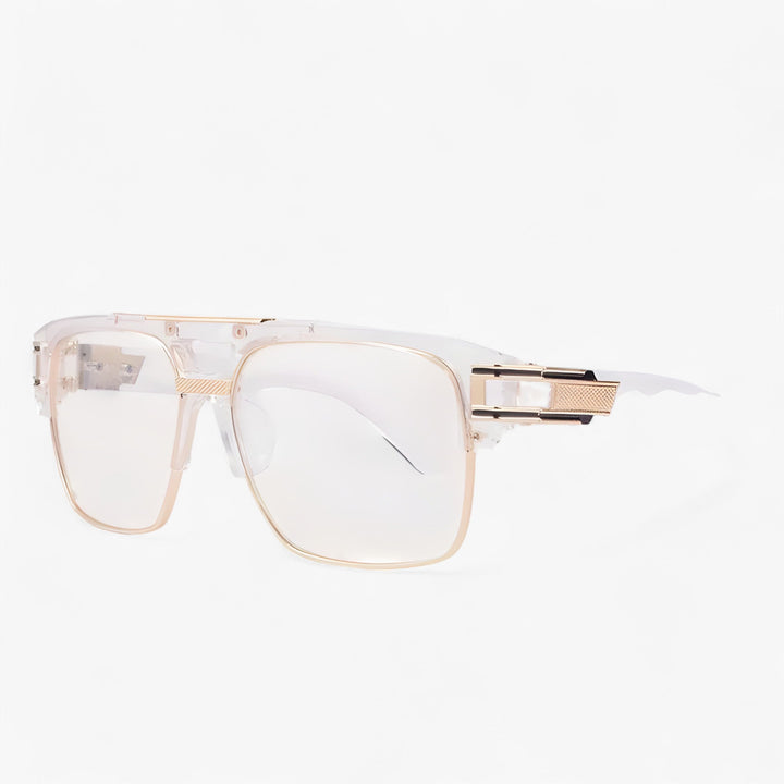 Mirrored Retro Designer Sunglasses – Calvero-Transparent-Nora Luxe