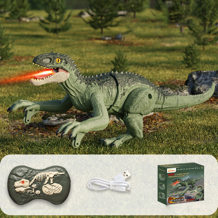 Mist-spewing Interactive Dinosaur from a Distance - RoboRex-Tyrannosaurus Rex 8.66 inches - Green-Nora Luxe