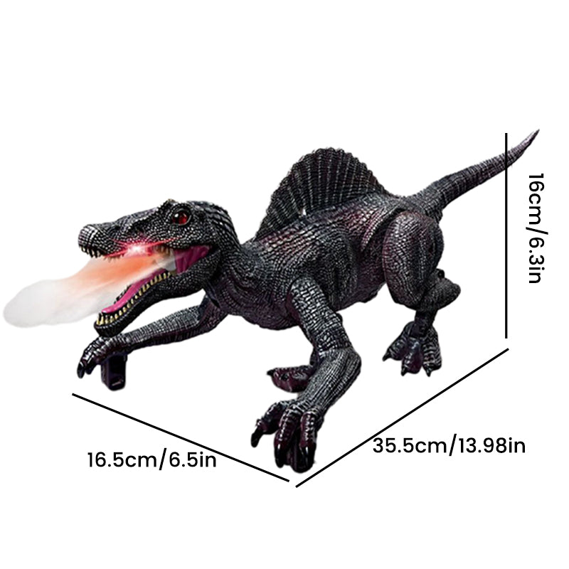 Mist-spewing Interactive Dinosaur from a Distance - RoboRex-Velociraptor 8.66 inches - Blue-Nora Luxe