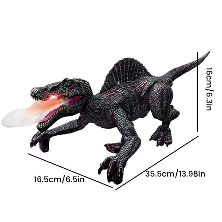 Mist-spewing Interactive Dinosaur from a Distance - RoboRex-Velociraptor 8.66 inches - Blue-Nora Luxe
