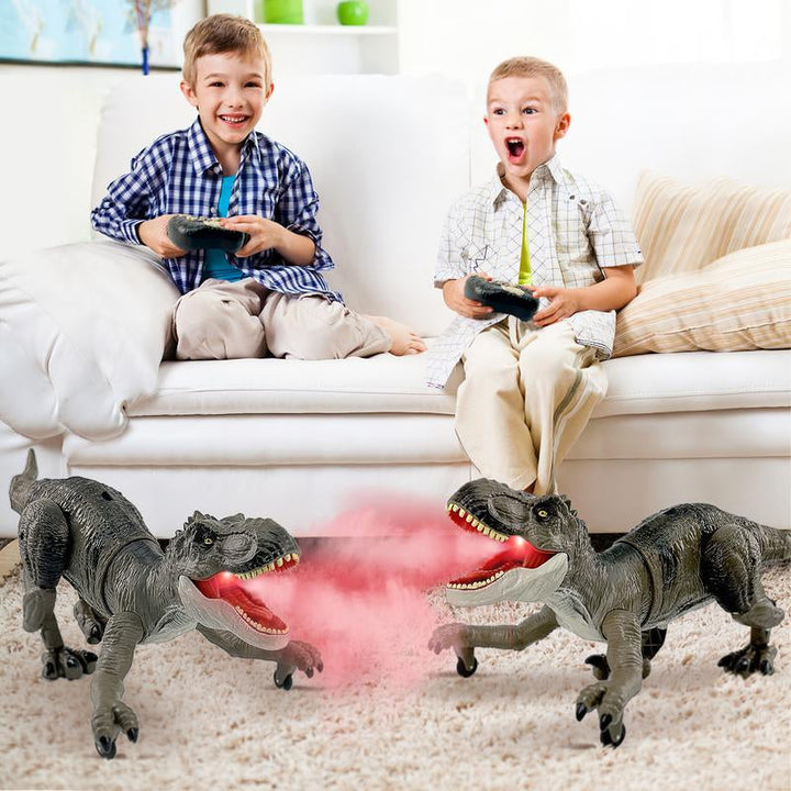 Mist-spewing Interactive Dinosaur from a Distance - RoboRex-Velociraptor 8.66 inches - Blue-Nora Luxe