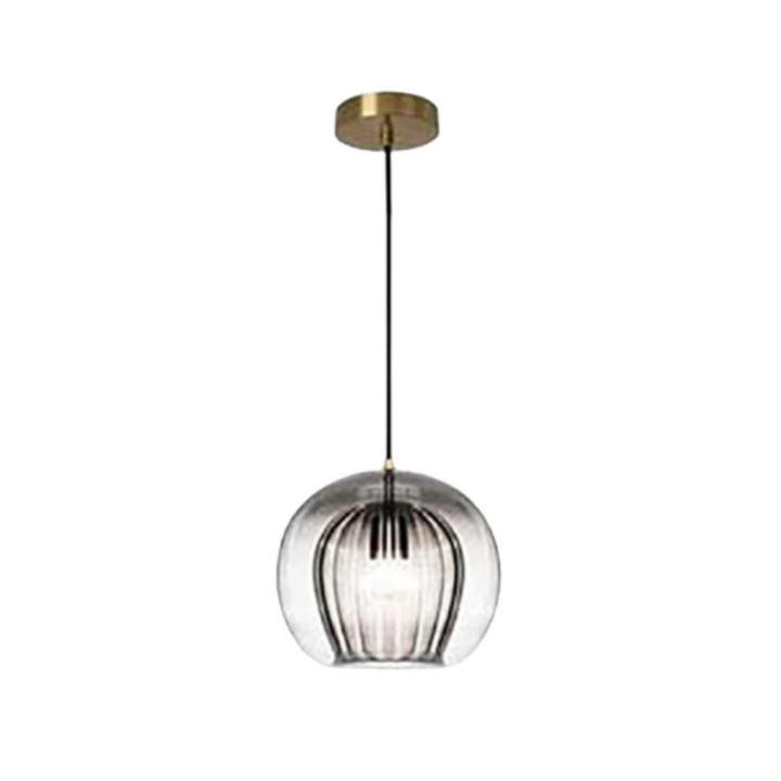 Modern Aluminium-Glass Pendant Lamp - LumaLite-Smoked-Cold White-Nora Luxe