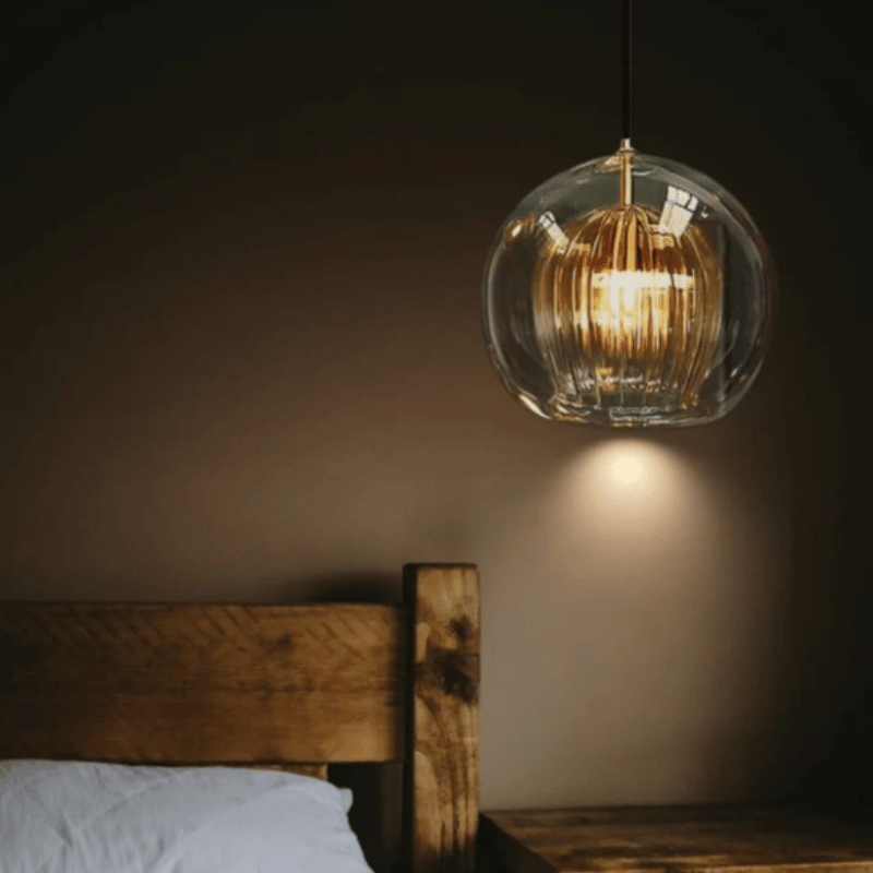 Modern Aluminium-Glass Pendant Lamp - LumaLite-Transparent-Neutral White-Nora Luxe