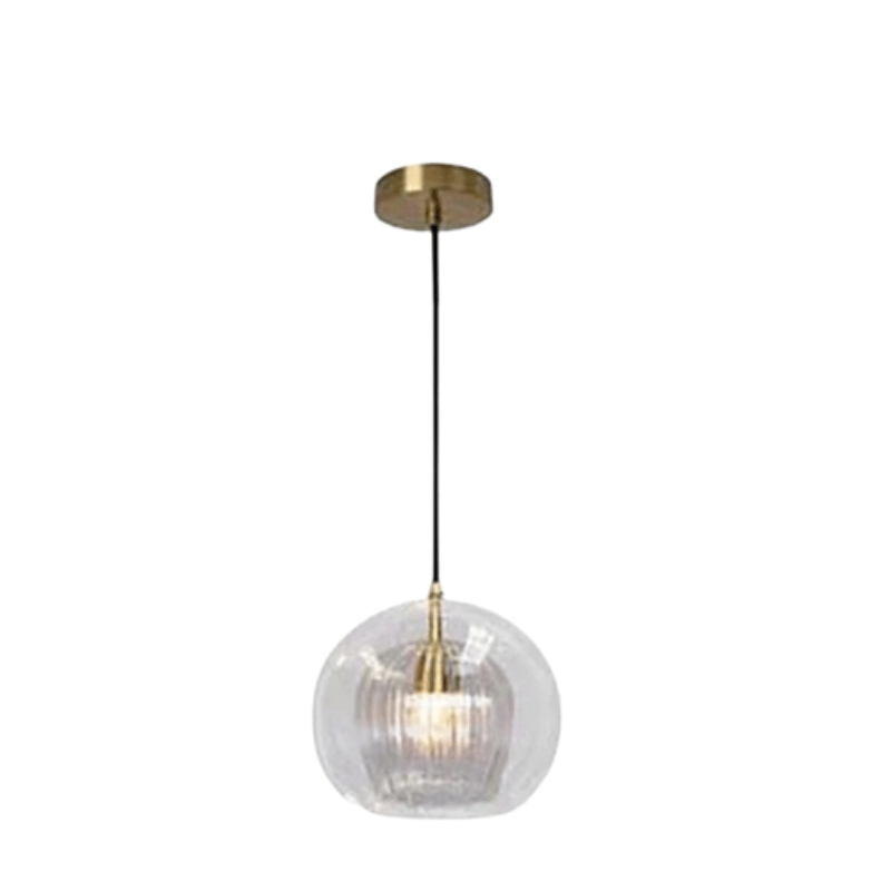 Modern Aluminium-Glass Pendant Lamp - LumaLite-Transparent-Neutral White-Nora Luxe