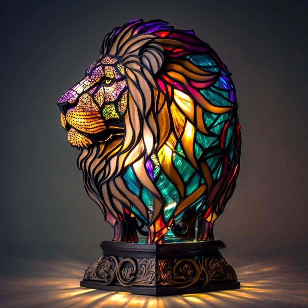 Modern Art Lamp - LumiAura-Lion-5.91 inches-Nora Luxe