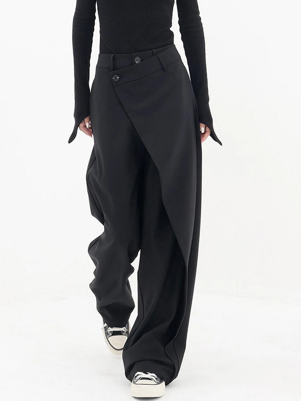 Modern Baggy Ladies Trousers - Emma-Black-S-Nora Luxe