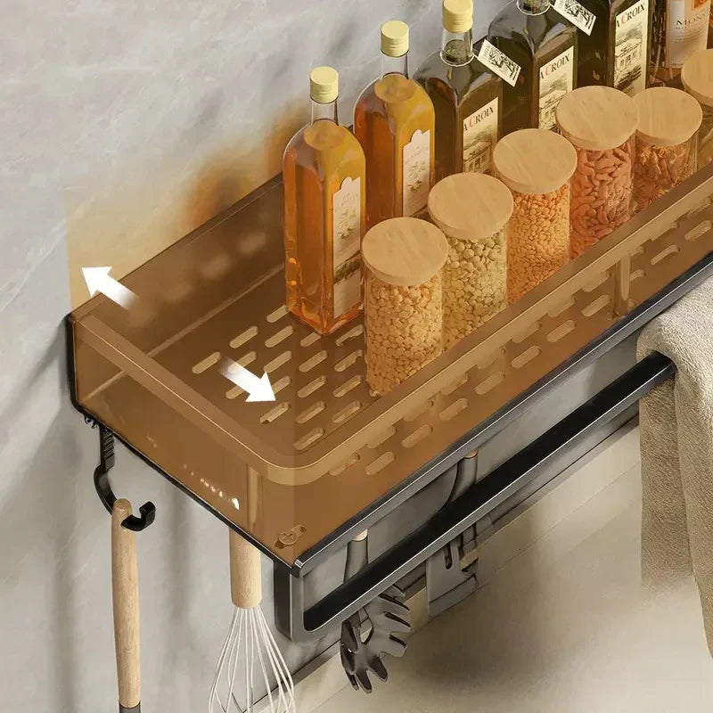 Modern Black Kitchen Rack - MetroRack-11.81 inches-Nora Luxe