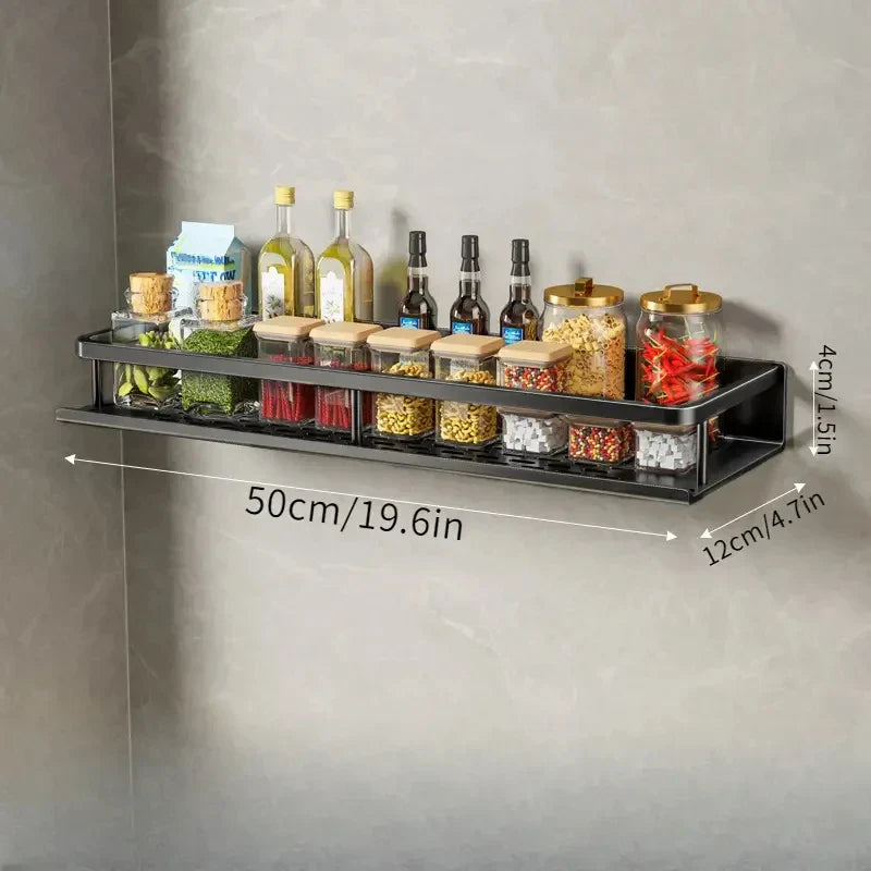 Modern Black Kitchen Rack - MetroRack-11.81 inches-Nora Luxe