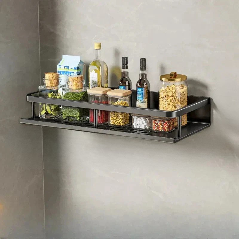 Modern Black Kitchen Rack - MetroRack-11.81 inches-Nora Luxe