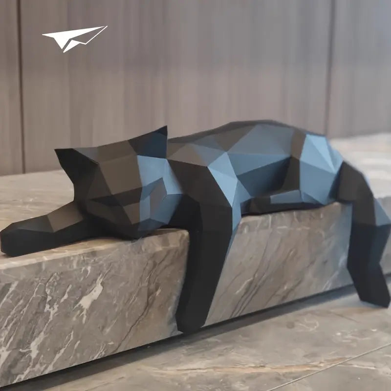Modern Cat Figurine - Luna-Black-Nora Luxe