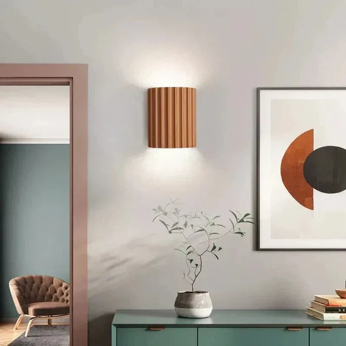 Modern Resin Wall Lamp - ArtisticWave-White-Warm White-Nora Luxe