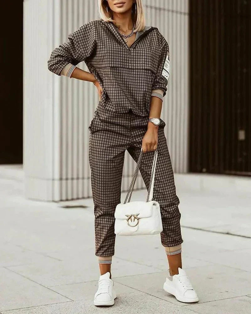 Modern Tracksuit Set - Mira-khaki-XS-Nora Luxe