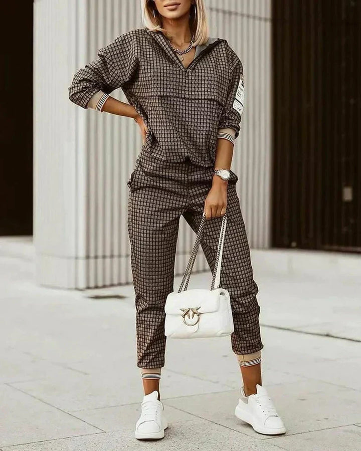 Modern Tracksuit Set - Mira-khaki-XS-Nora Luxe