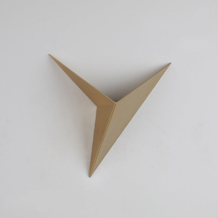 Modern Triangular Wall Lamp - TrigoLux-Gold-Cool White-Nora Luxe