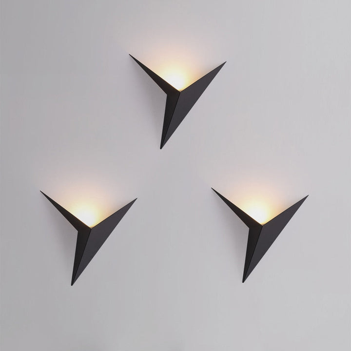 Modern Triangular Wall Lamp - TrigoLux-White-Warm Wit-Nora Luxe
