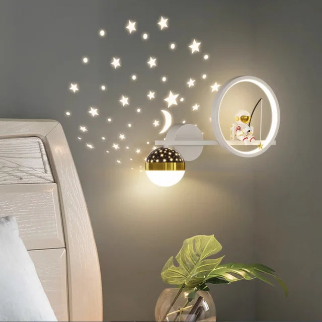 Modern Wall Lamp for Children's Rooms - TinyGlow-White links-Three colors-Nora Luxe
