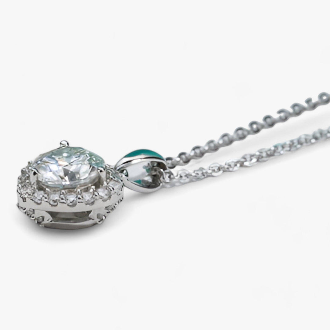 Moissanite Heart Hanger Necklace - Amouria-Nora Luxe