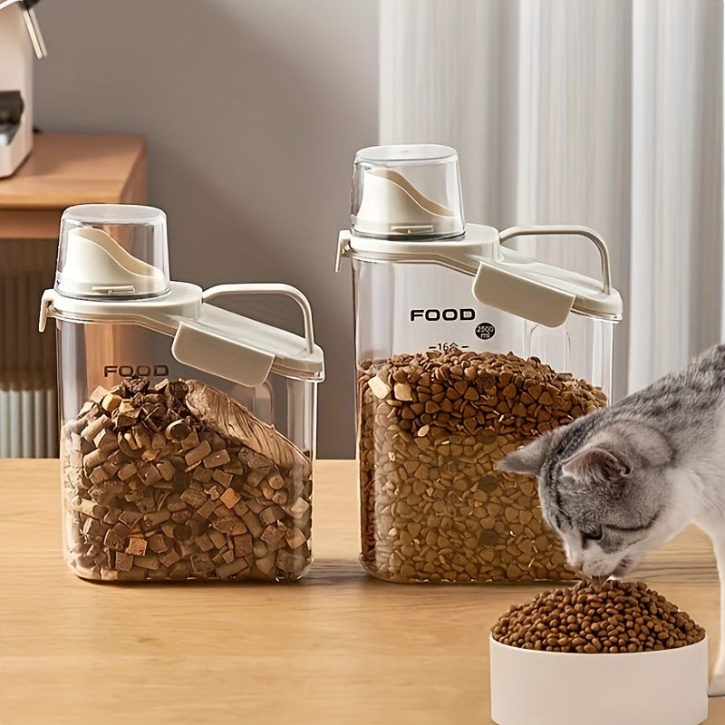 Moisture-Proof Pet Food Container with Measuring Cup - FreshBite-95 fl oz-Nora Luxe