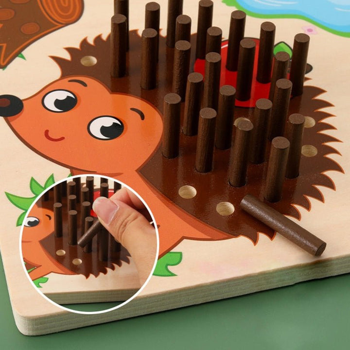 Montessori Counting and Sensory Toys for Preschoolers - CountingWithSpikes-Nora Luxe