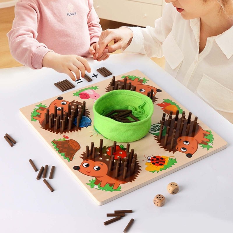 Montessori Counting and Sensory Toys for Preschoolers - CountingWithSpikes-Nora Luxe