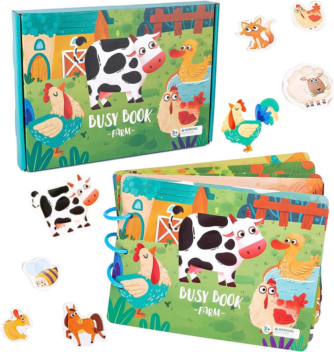 Montessori Kids Activity Book - EduPlay-Farm-Nora Luxe