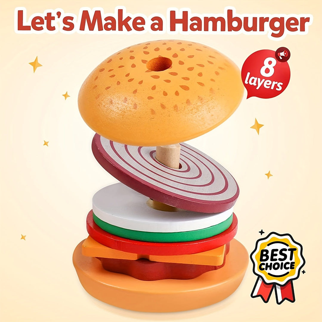 Montessori Stacking Toy - Burger Builders-Nora Luxe