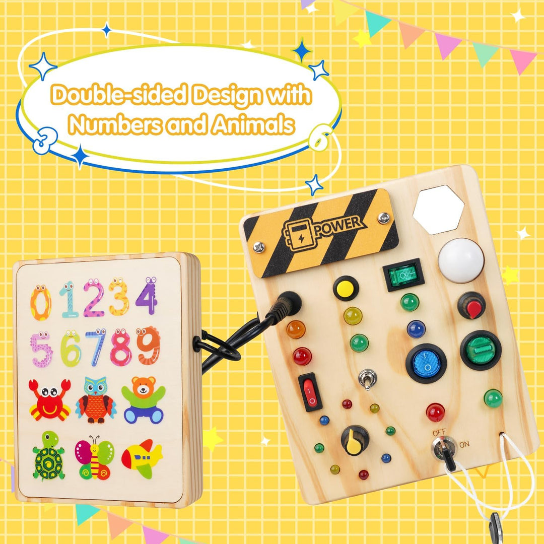 Montessori Toddler Pegboard with LED Lighting - SparkleSense-Nora Luxe